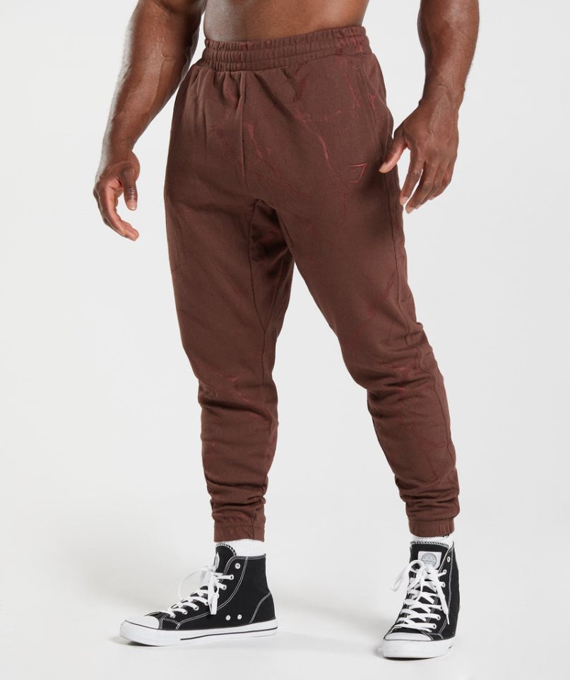 Men\'s Gymshark Power Jogger Brown | CA 50DNA6